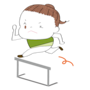 イラスト,無料,陸上,短距離,ハードル,スポーツ,部活動,習い事,カラー