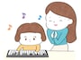 イラスト,無料,ピアノ,エレクトーン,音楽教室,部活動,習い事,カラー