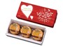 崎陽軒「バレンタインパッケージ 横濱月餅 チョコ＆チョコ ～くるみ入り～（3個入、税込590円）」（提供画像）