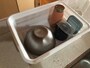 セリアの「Dish DrainerとDish Drainer Trayのセット」はサイズが大きめなのでボウルも余裕で入る