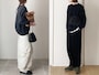 「黒スウェット」のレディースコーデ