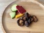 3種の野菜はサクサク、しいたけはボリボリという食感