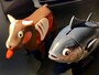 ウシとマグロの顔がかわいい