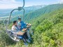 山々を眺めつつ爽やかな空気の中で朝食を
