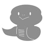 ヘビのイラスト（モノクロ）