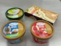 「JAPAN MIND」シリーズ。手前のクリーミージェラート2種と「玉露」が現在発売中。右奥のクリスピーサンド「ゆずホワイトショコラ」は8月19日より発売予定