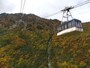 立山ロープウェイと立山連峰の紅葉