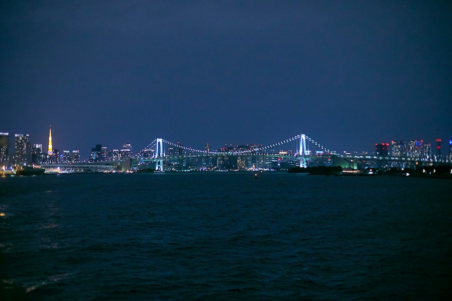 船上から見た東京の夜景