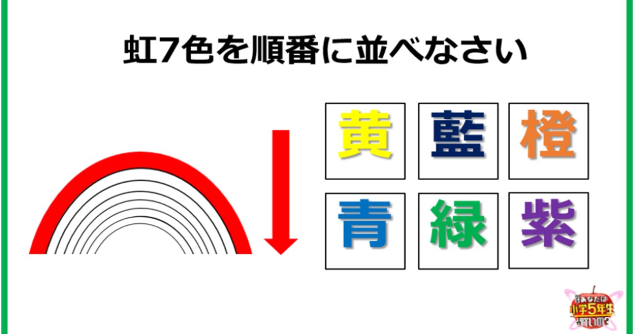 【だいすけお兄さん大苦戦】虹7色の並び順、わかる？