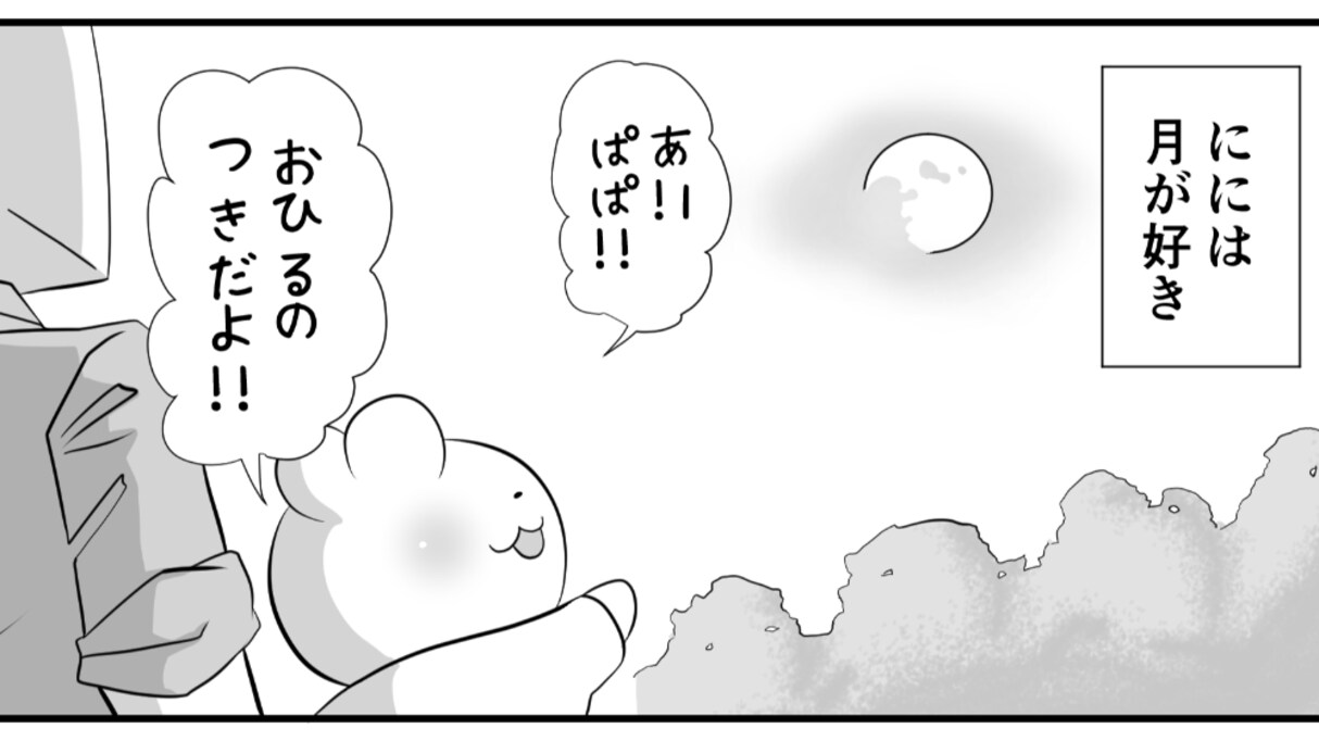 月が大好きな息子 いつものように夜空を見ていると月が隠れていて…それを見た "予想できない発想" にほっこり