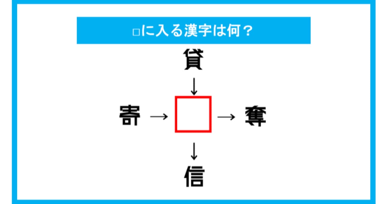【漢字穴埋めクイズ】□に入る漢字は何？
