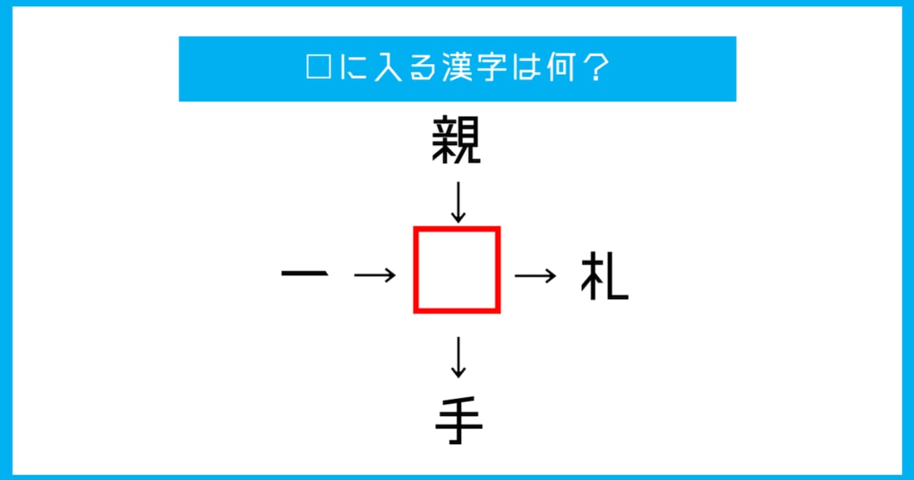 【漢字穴埋めクイズ】□に入る漢字は何？（第146問）