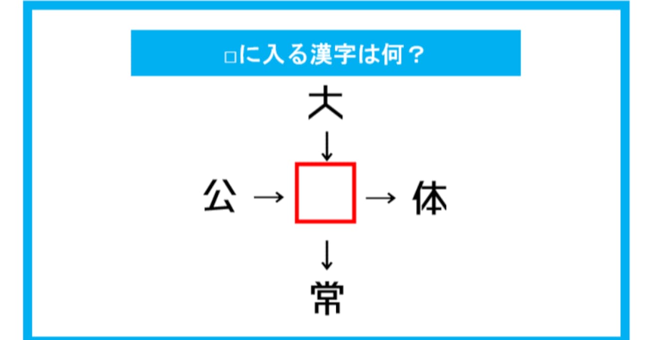 【漢字穴埋めクイズ】□に入る漢字は何？（第186問）