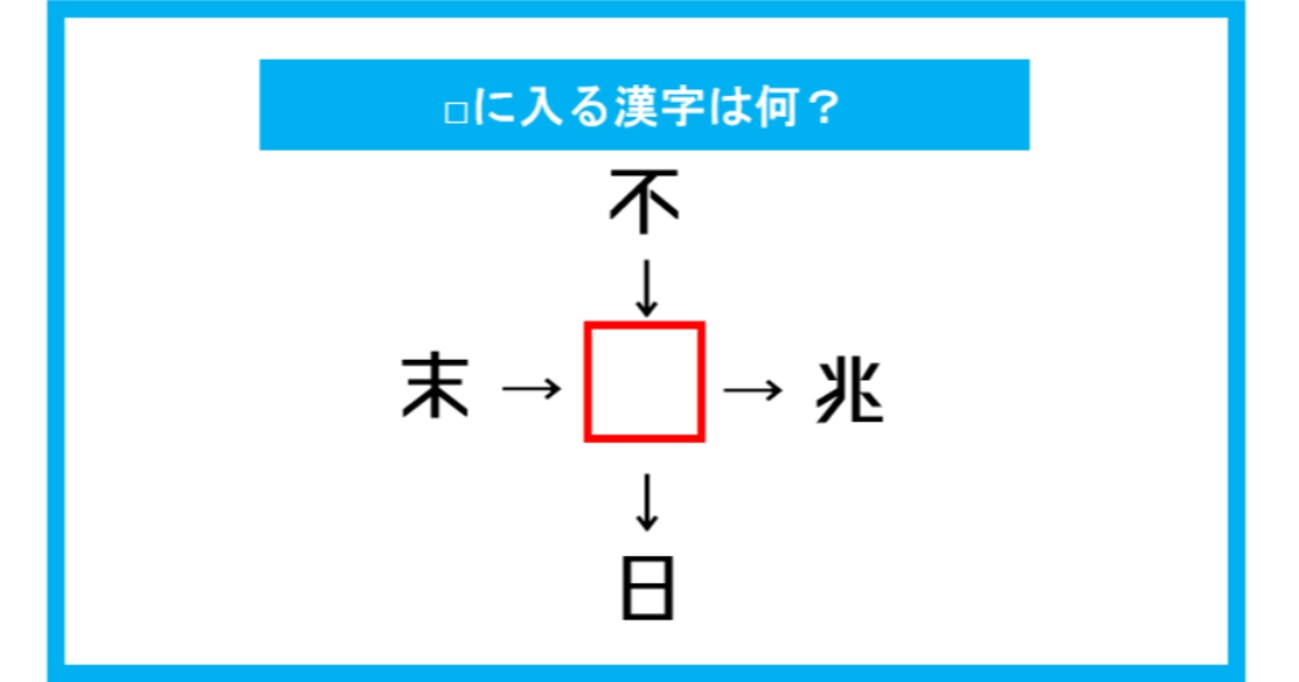 【漢字穴埋めクイズ】□に入る漢字は何？（第218問）