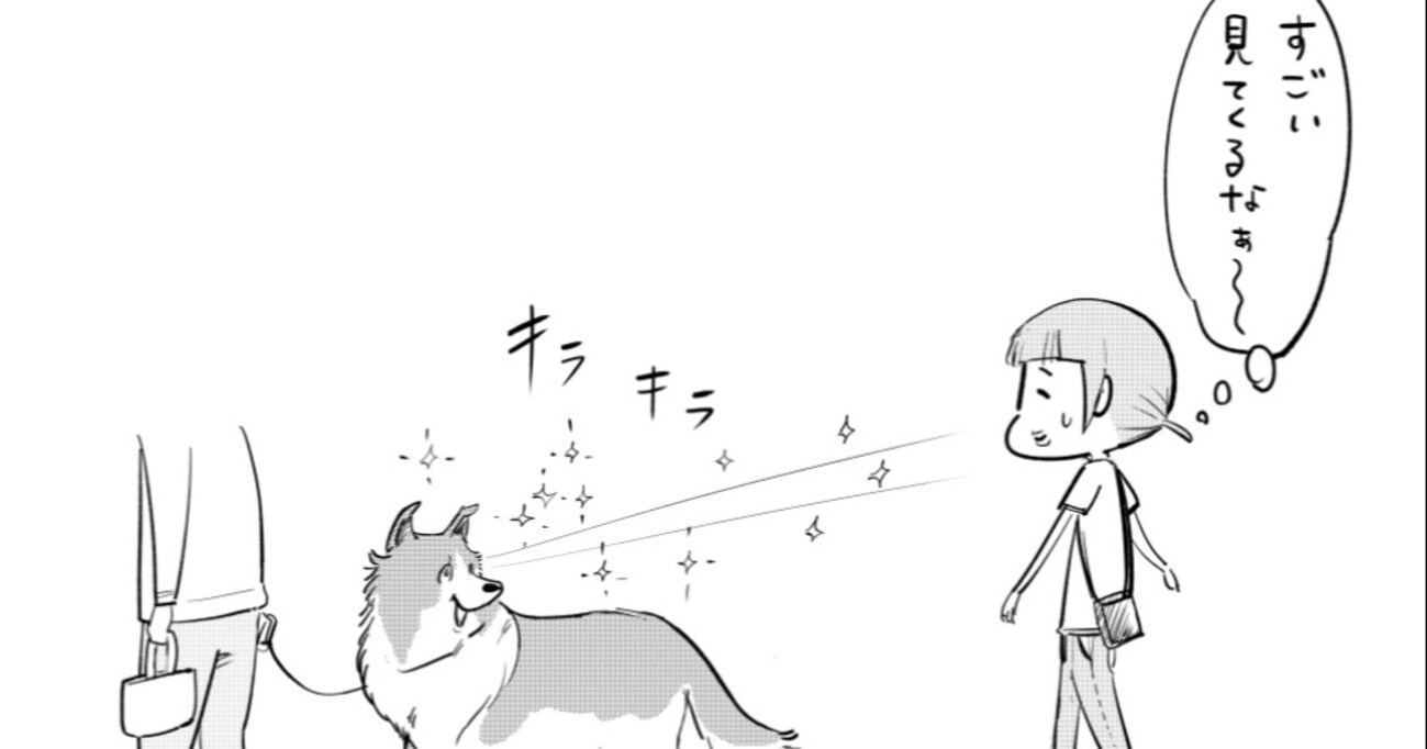 【キュン】歩いていると、目の前を歩く犬がチラチラ見てきて…角を曲がった後の行動に癒される