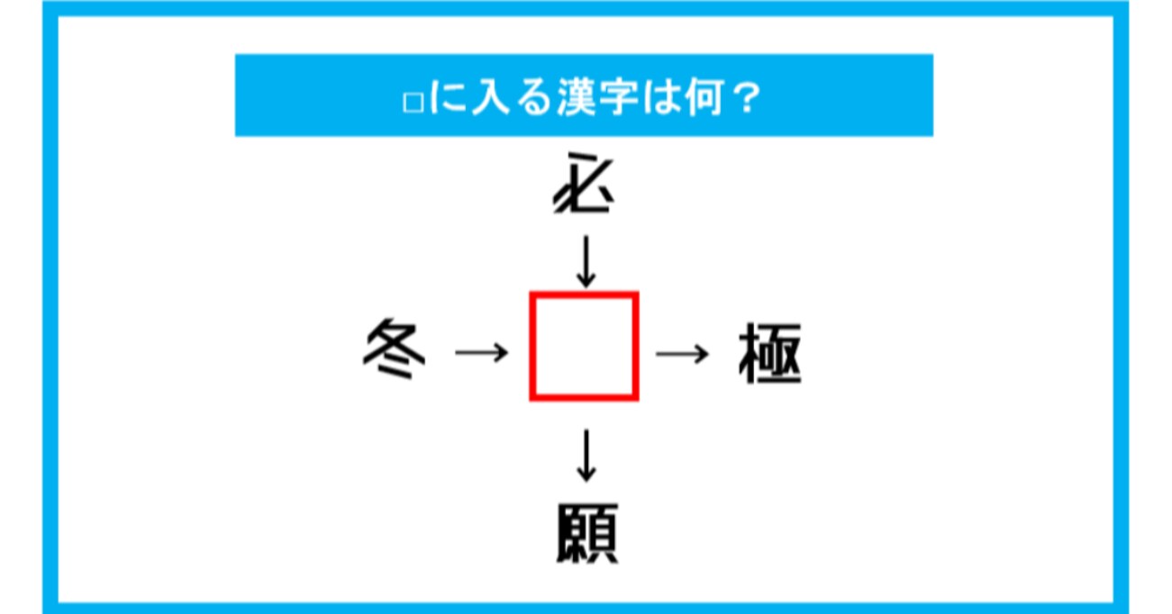 【漢字穴埋めクイズ】□に入る漢字は何？（第230問）