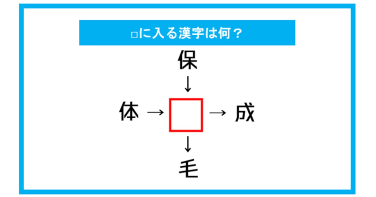 【漢字穴埋めクイズ】□に入る漢字は何？（第314問）