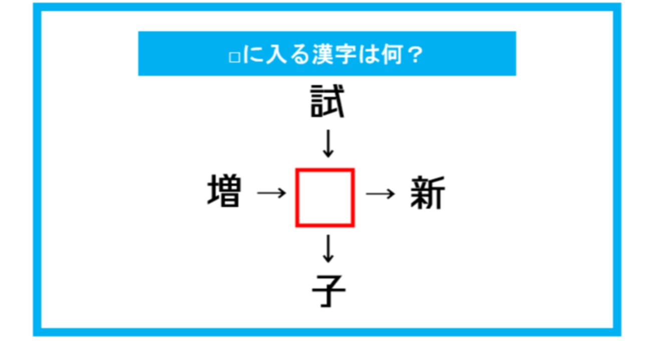 【漢字穴埋めクイズ】□に入る漢字は何？（第332問）
