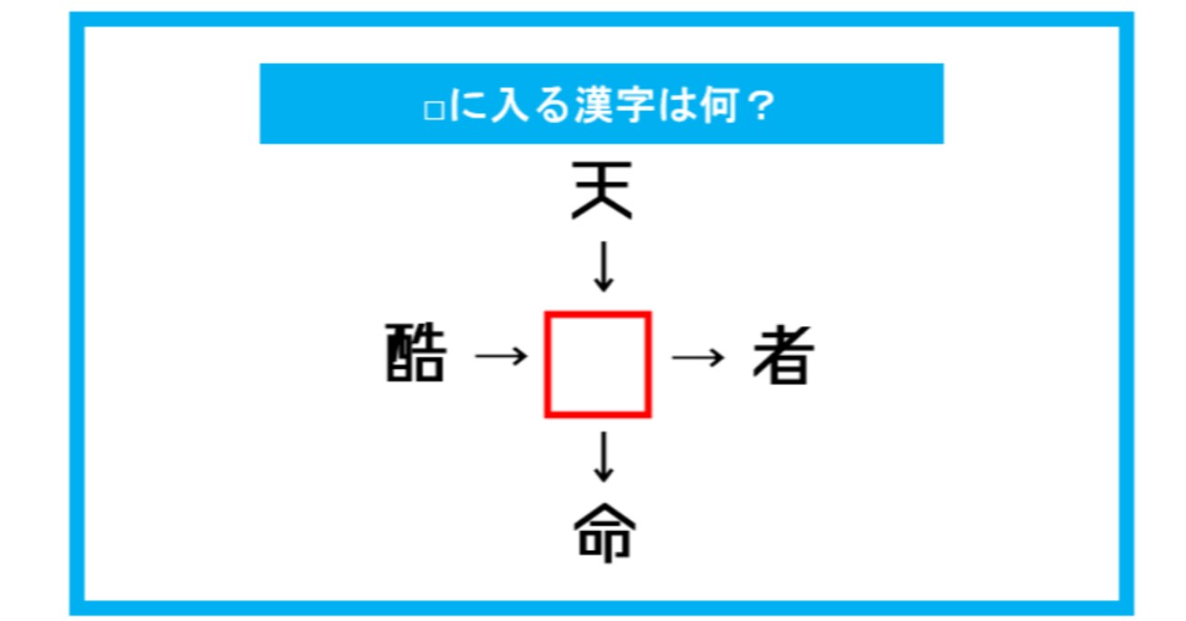 【漢字穴埋めクイズ】□に入る漢字は何？（第334問）