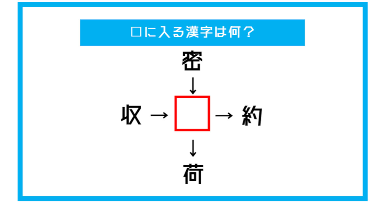 【漢字穴埋めクイズ】□に入る漢字は何？（第347問）