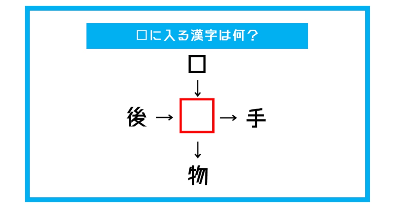 【漢字穴埋めクイズ】□に入る漢字は何？（第349問）