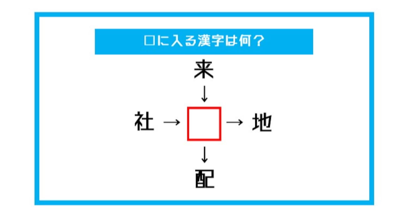 【漢字穴埋めクイズ】□に入る漢字は何？（第386問）