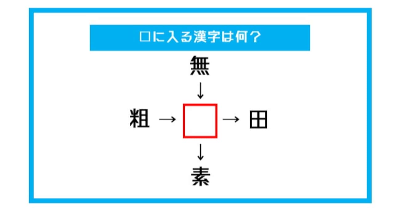 【漢字穴埋めクイズ】□に入る漢字は何？（第404問）