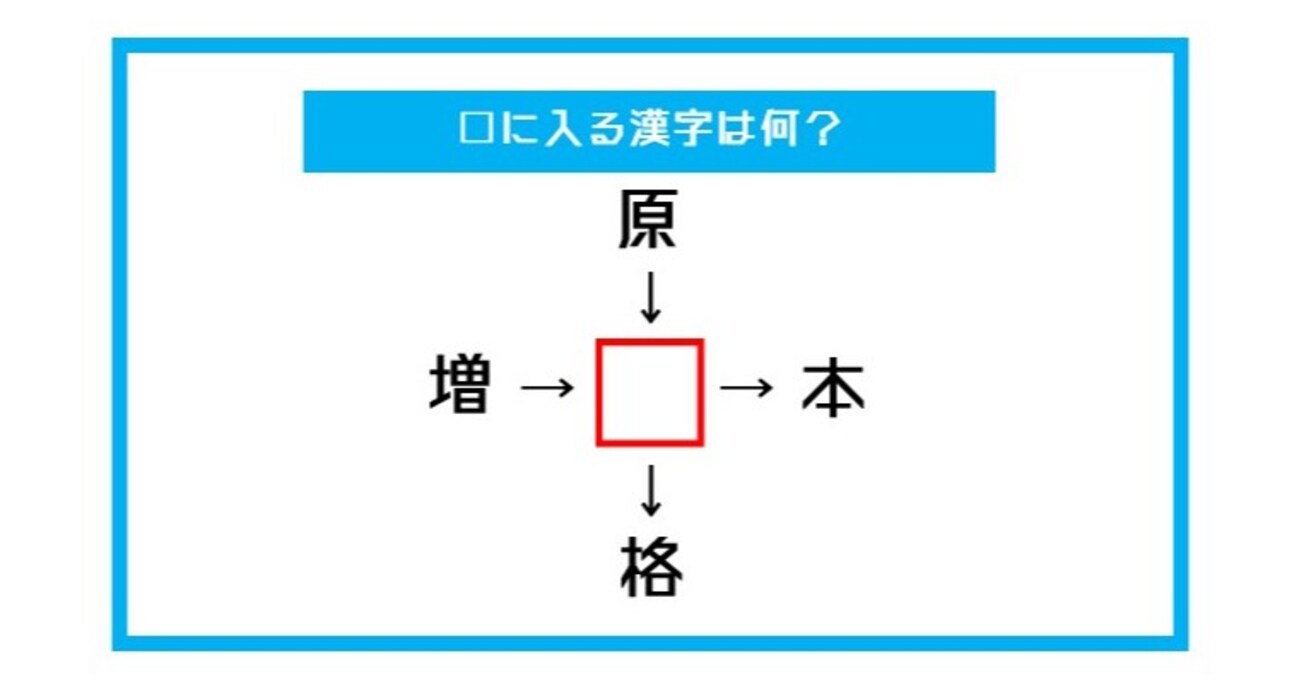 【漢字穴埋めクイズ】□に入る漢字は何？（第420問）