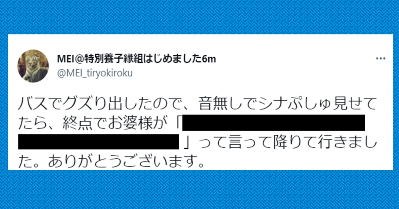 ひどすぎる一言に唖然…バスでグズりだした子供に動画見せていたお母さん。降りがけにお婆さんが声をかけてきて？