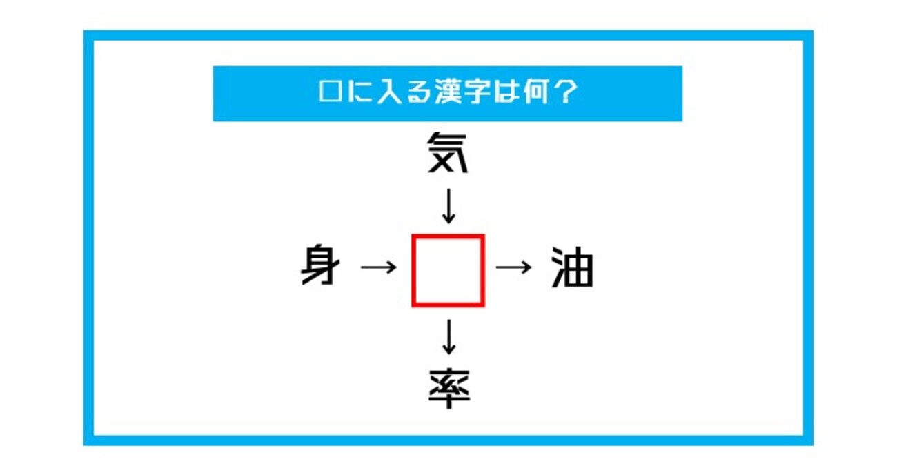 【漢字穴埋めクイズ】□に入る漢字は何？（第452問）