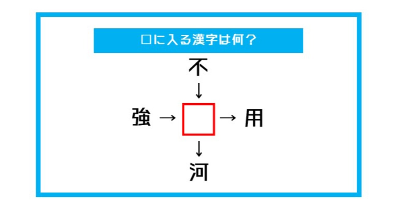 【漢字穴埋めクイズ】□に入る漢字は何？（第457問）
