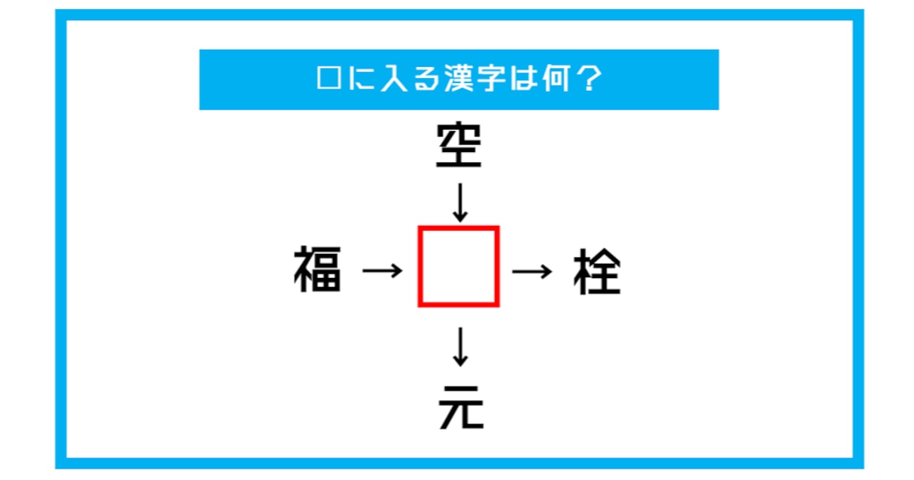 【漢字穴埋めクイズ】□に入る漢字は何？（第478問）