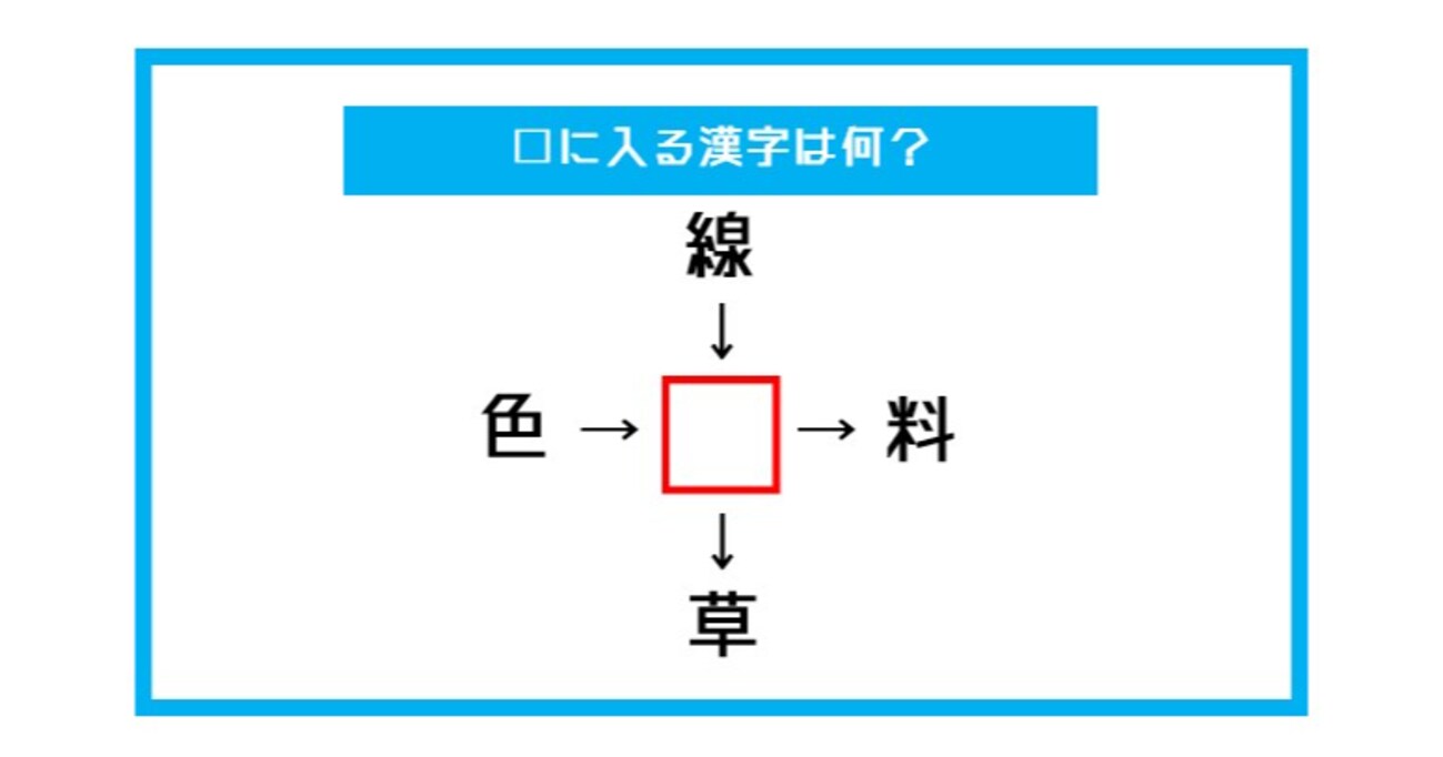 【漢字穴埋めクイズ】□に入る漢字は何？（第485問）