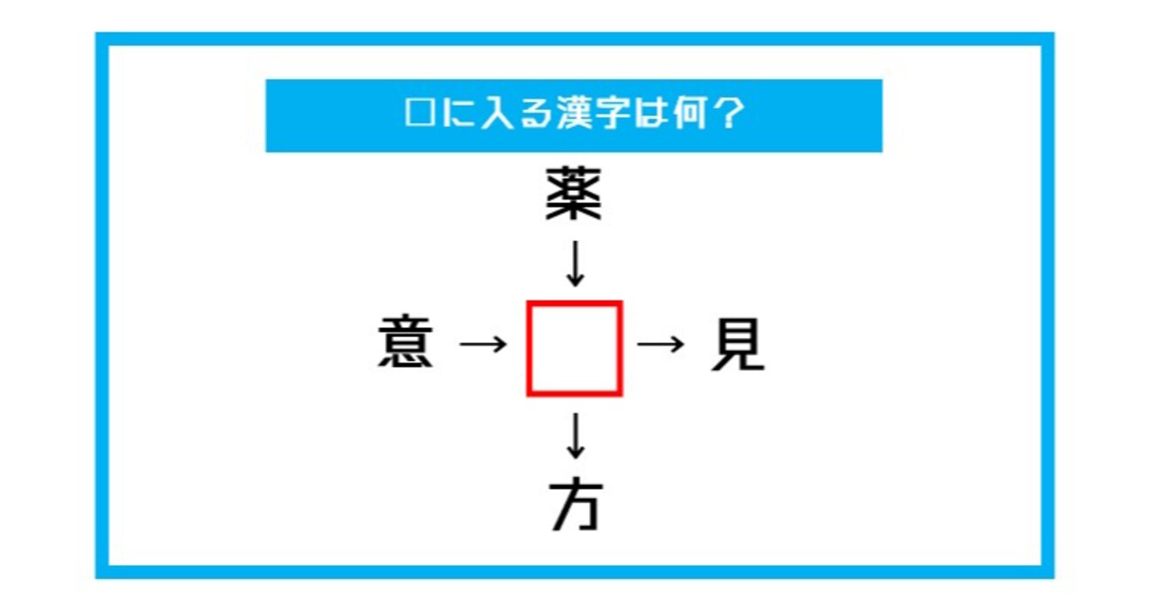 【漢字穴埋めクイズ】□に入る漢字は何？（第486問）