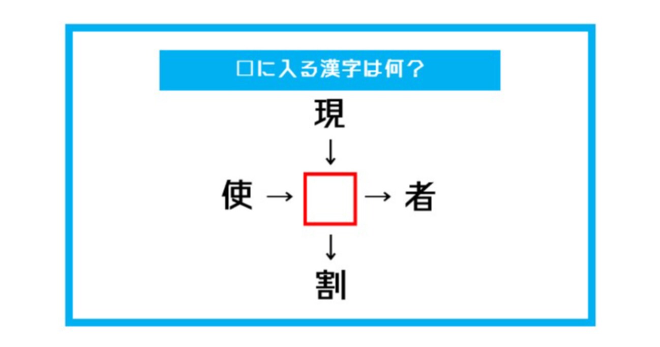【漢字穴埋めクイズ】□に入る漢字は何？（第492問）