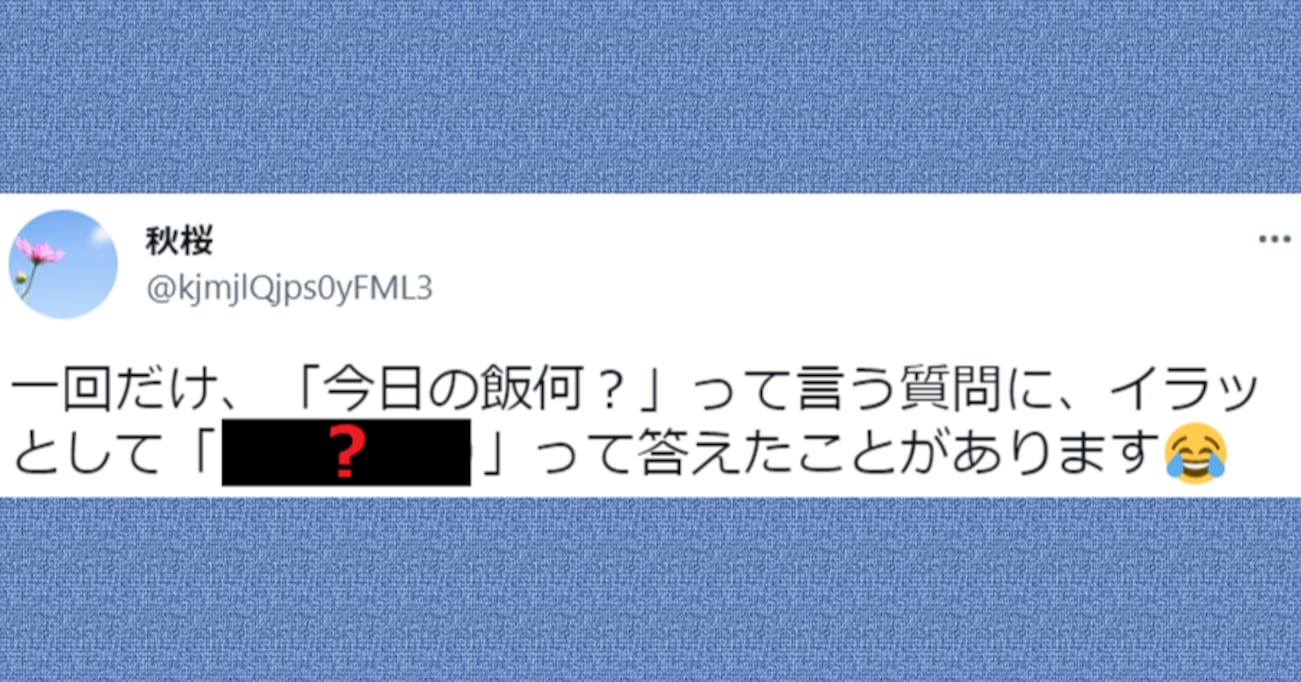 「今日の飯何？」夫からのぶっきらぼうな質問に思わずイラっとしたので…