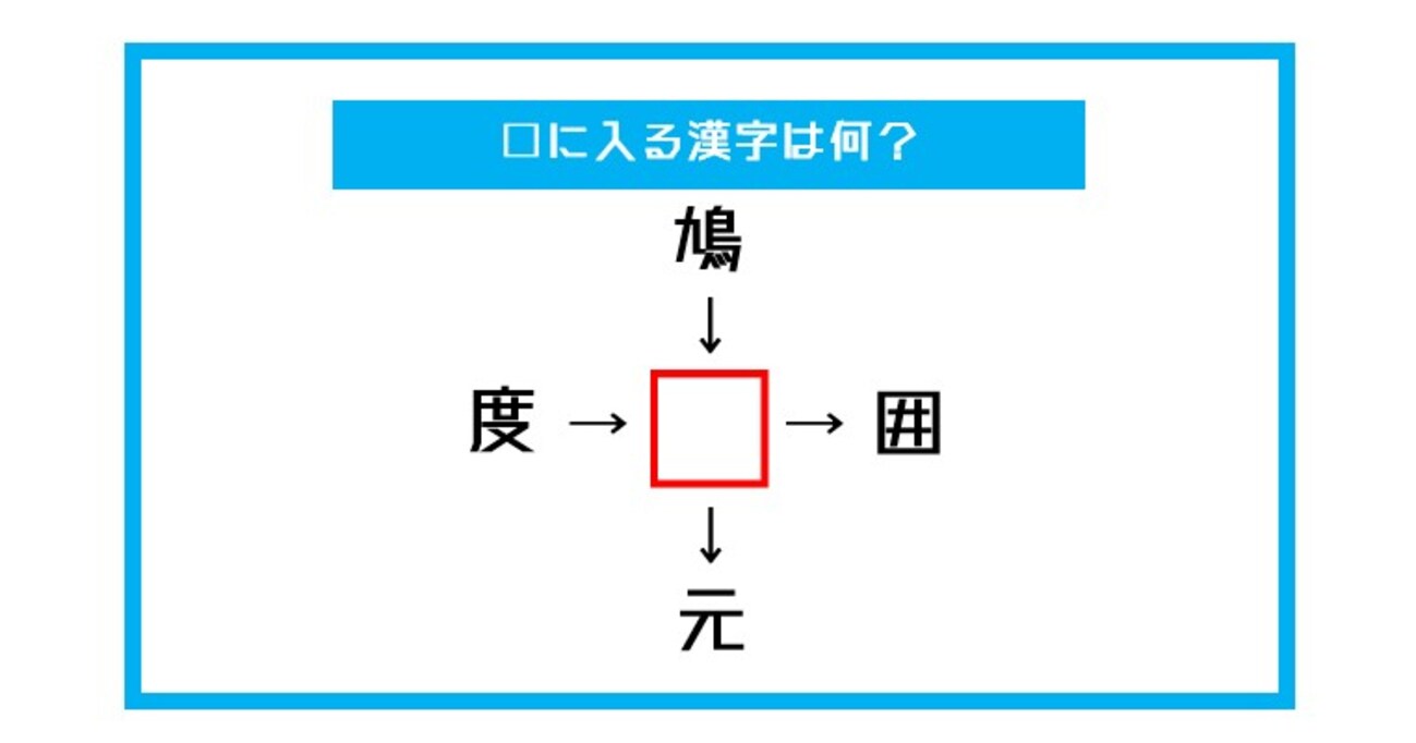 【漢字穴埋めクイズ】□に入る漢字は何？（第546問）