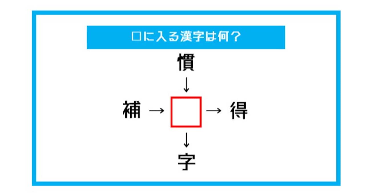 【漢字穴埋めクイズ】□に入る漢字は何？（第552問）