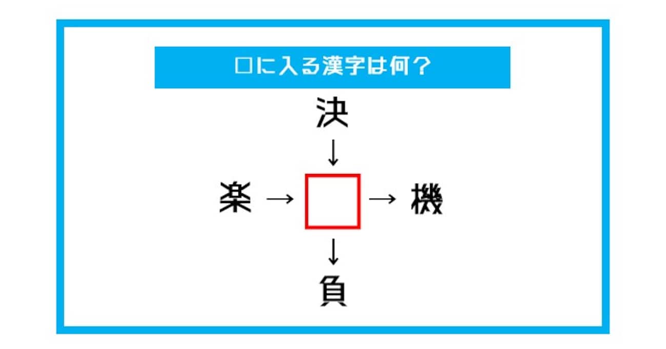 【漢字穴埋めクイズ】□に入る漢字は何？（第553問）