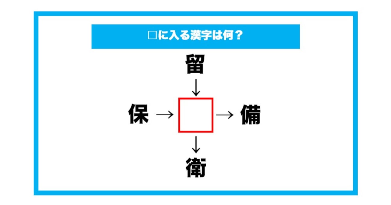 【漢字穴埋めクイズ】□に入る漢字は何？（第637問）