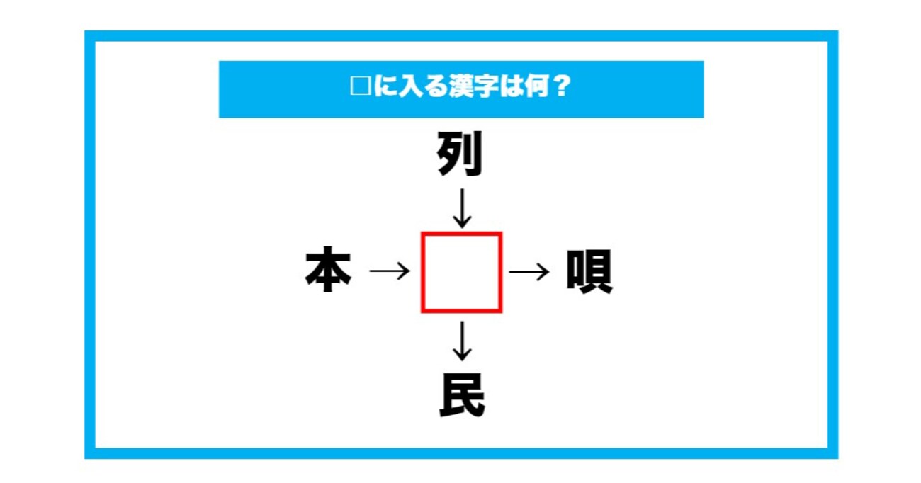 【漢字穴埋めクイズ】□に入る漢字は何？（第660問）