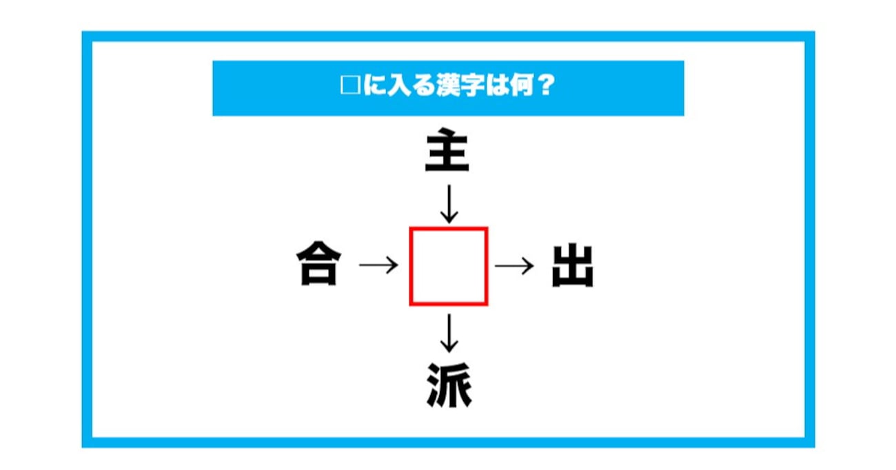 【漢字穴埋めクイズ】□に入る漢字は何？（第682問）