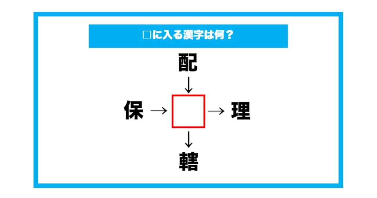 【漢字穴埋めクイズ】□に入る漢字は何？（第695問）