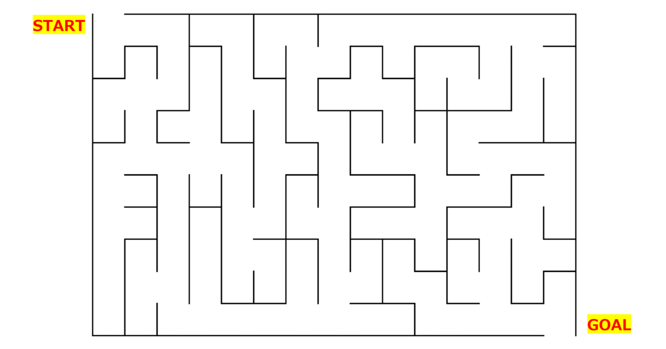 【迷路】何秒でゴールまでたどり着ける？（第1問）