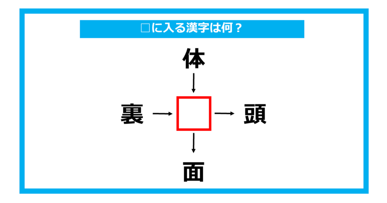 【漢字穴埋めクイズ】□に入る漢字は何？（第730問）