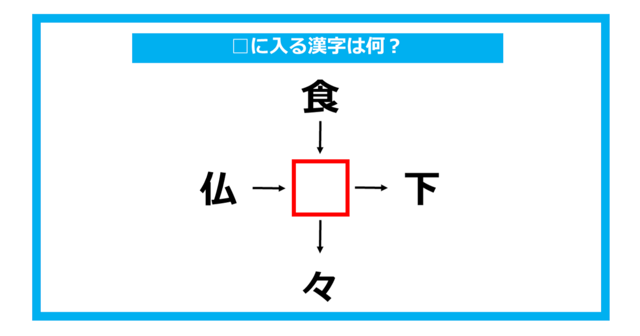 【漢字穴埋めクイズ】□に入る漢字は何？（第739問）