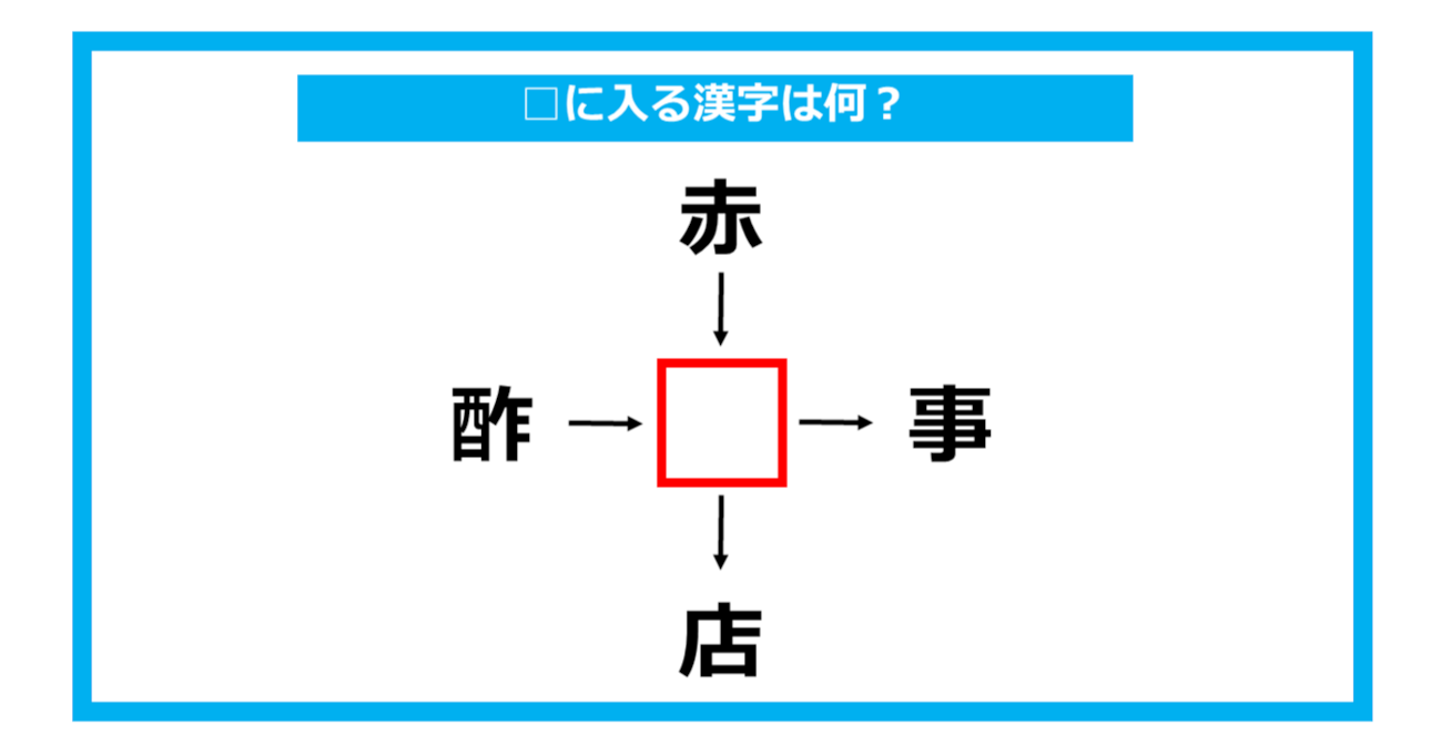 【漢字穴埋めクイズ】□に入る漢字は何？（第743問）