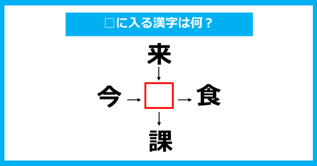 【漢字穴埋めクイズ】□に入る漢字は何？（第789問）