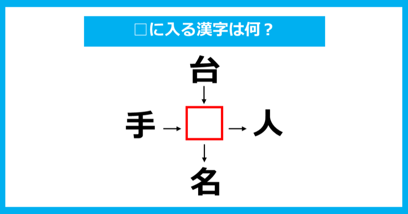 【漢字穴埋めクイズ】□に入る漢字は何？（第791問）