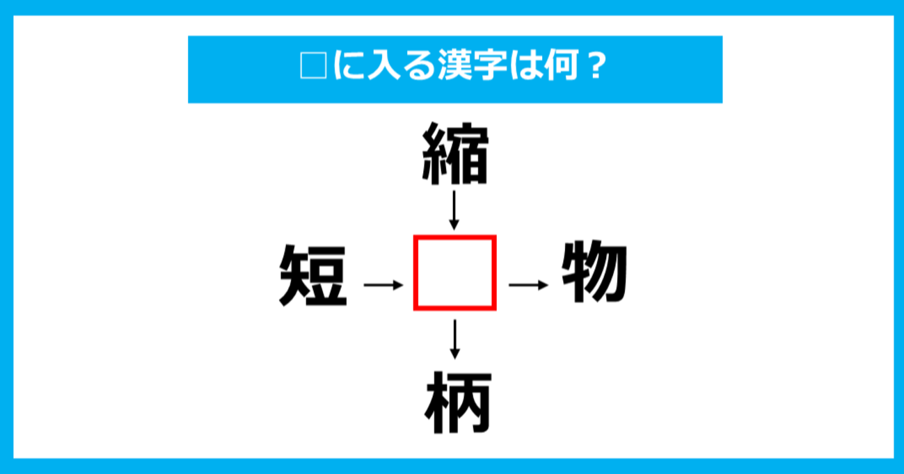 【漢字穴埋めクイズ】□に入る漢字は何？（第796問）